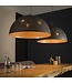 HELDR! Industrielle Pendelleuchte Lucca Ø70 cm - Schwarz/Braun