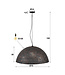 HELDR! Industrielle Pendelleuchte Lucca Ø70 cm - Schwarz/Braun