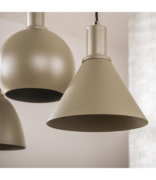 HELDR! Industrielle Pendelleuchte Adani 5L - Beige