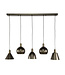 HELDR! Industrielle Pendelleuchte Adani 5L - Braun/Bronze