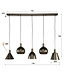 HELDR! Industrielle Pendelleuchte Adani 5L - Braun/Bronze