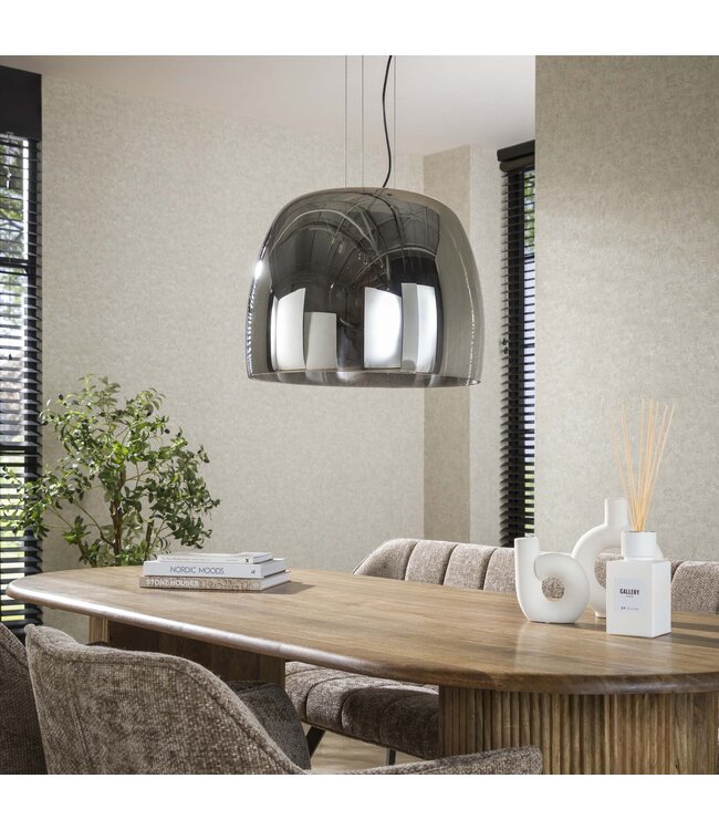 HELDR! Design-Pendelleuchte Gialli 1L XL - Rauchglas