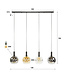 HELDR! Design-Pendelleuchte Mori 4L - Multicolor