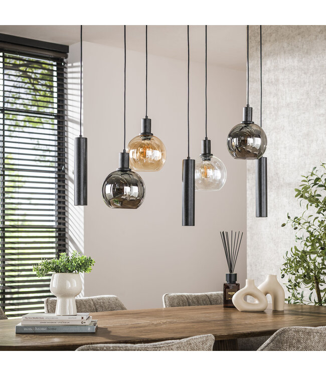 HELDR! Design-Pendelleuchte Mori 7L - Multicolor