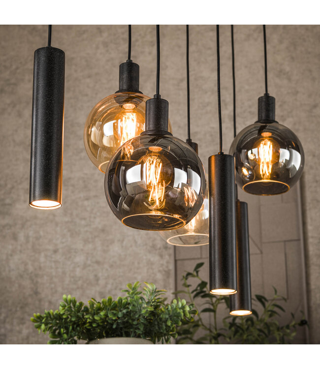HELDR! Design-Pendelleuchte Mori 7L - Multicolor