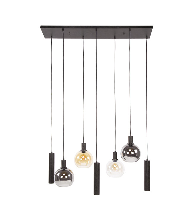 HELDR! Design-Pendelleuchte Mori 7L - Multicolor