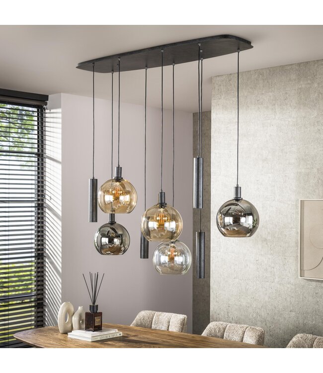 HELDR! Design-Pendelleuchte Mori 9L - Multicolor