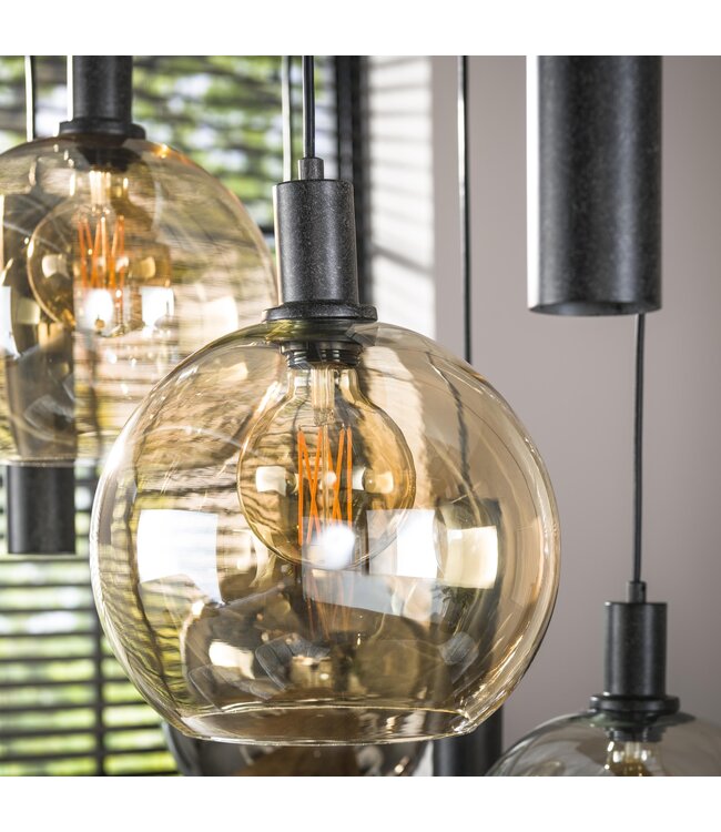 HELDR! Design-Pendelleuchte Mori 9L - Multicolor