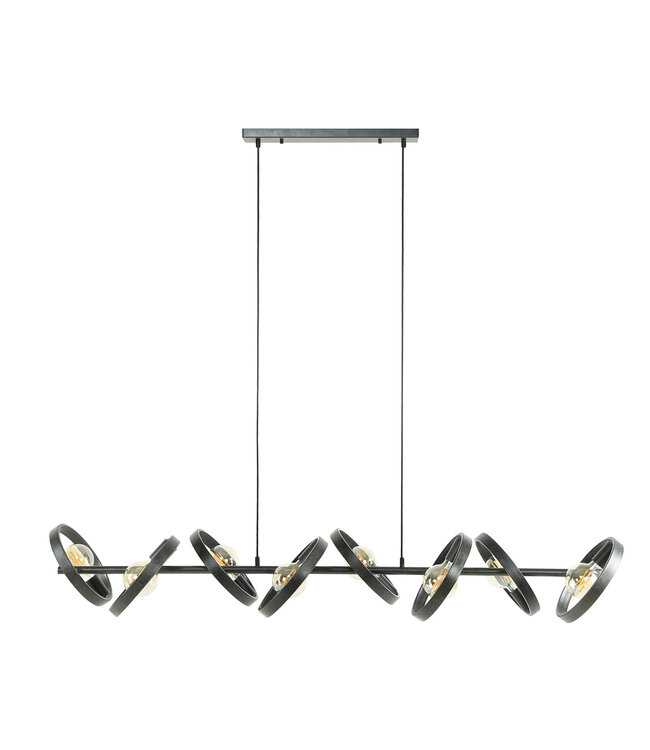 HELDR! Industrielle Pendelleuchte Multo 8L - Charcoal