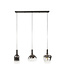 HELDR! Design-Pendelleuchte Eleonora 3L - Chrom/Transparent