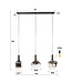 HELDR! Design-Pendelleuchte Eleonora 3L - Chrom/Transparent