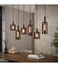 HELDR! Design-Pendelleuchte Firenze 6L - Bronze/Braun