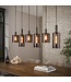 HELDR! Design-Pendelleuchte Firenze 6L - Bronze/Braun