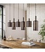 HELDR! Design-Pendelleuchte Firenze 6L - Bronze/Braun