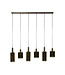 HELDR! Design-Pendelleuchte Firenze 6L - Bronze/Braun