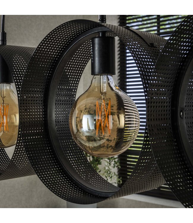 HELDR! Industrielle Pendelleuchte Santi 4L - Charcoal