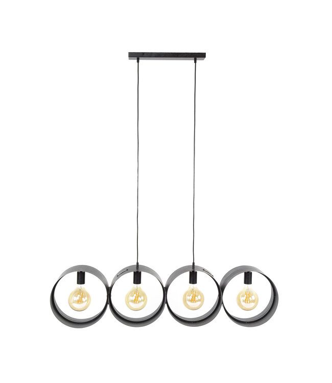 HELDR! Industrielle Pendelleuchte Santi 4L - Charcoal