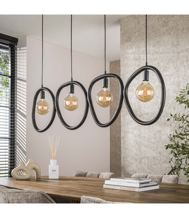 HELDR! Moderne Pendelleuchte Toni 4L - Schwarz