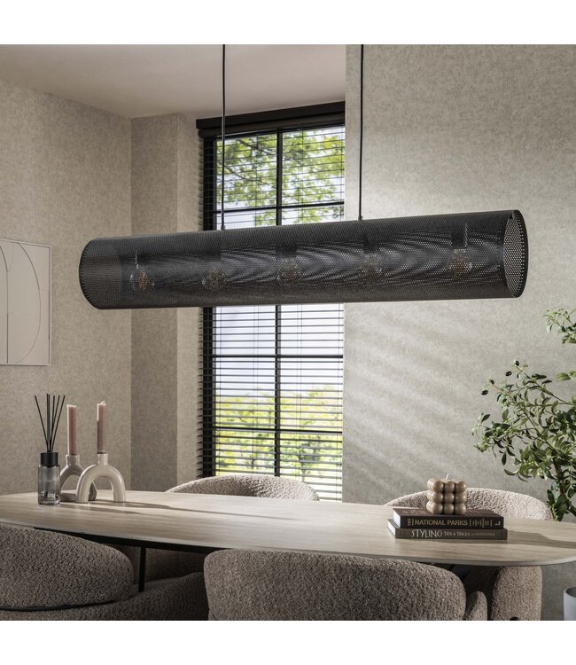 HELDR! Industrielle Pendelleuchte Tuba 5L - Artic Schwarz