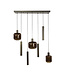 HELDR! Design-Pendelleuchte Xanthi 7L - Bronze/Braun