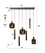 HELDR! Design-Pendelleuchte Xanthi 7L - Bronze/Braun