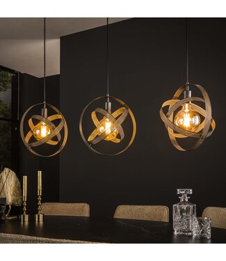 Heldr Pendelleuchte Adino 3L - Schwarz