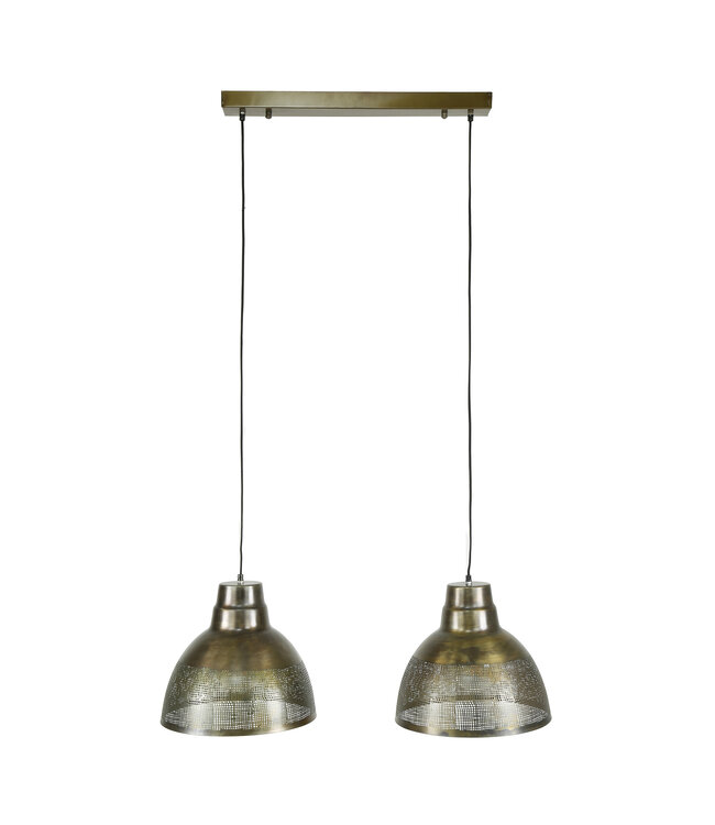 HELDR! Vintage-Pendelleuchte Aturo 2L - Antikbronze