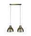 HELDR! Vintage-Pendelleuchte Aturo 2L - Antikbronze