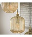 HELDR! Design-Pendelleuchte Ciara 5L - Bernstein Glas