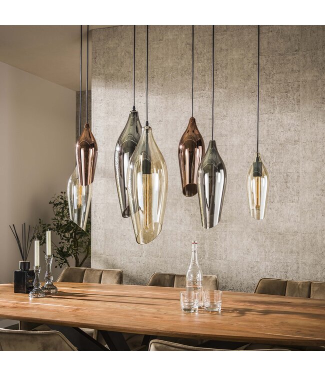 HELDR! Design-Pendelleuchte Garda 7L - Multicolor