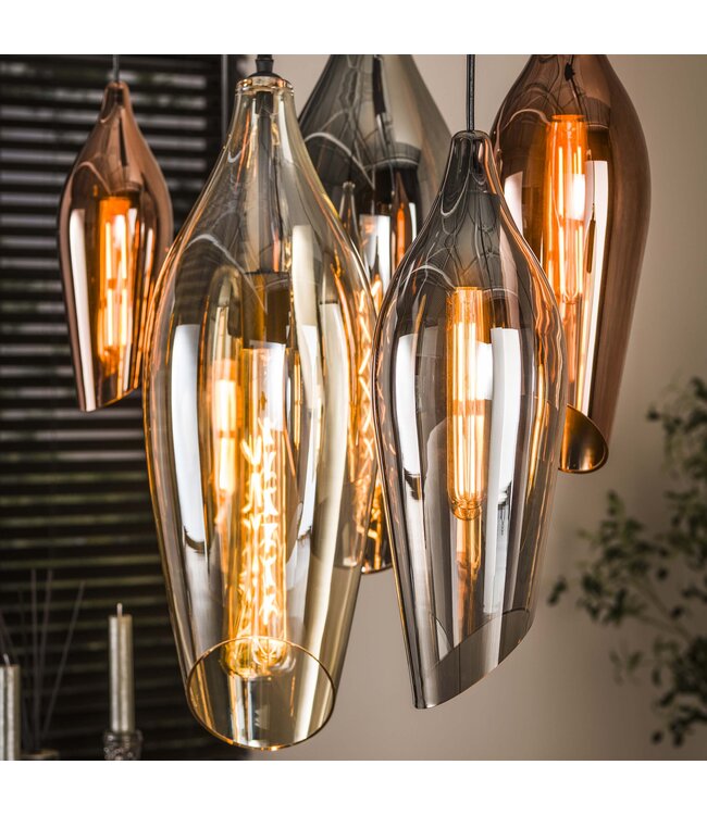 HELDR! Design-Pendelleuchte Garda 7L - Multicolor