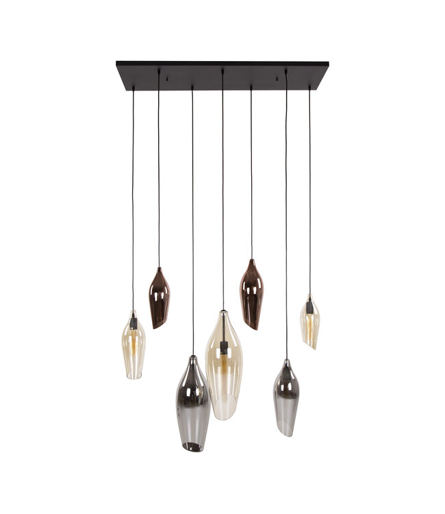 HELDR! Design-Pendelleuchte Garda 7L - Multicolor