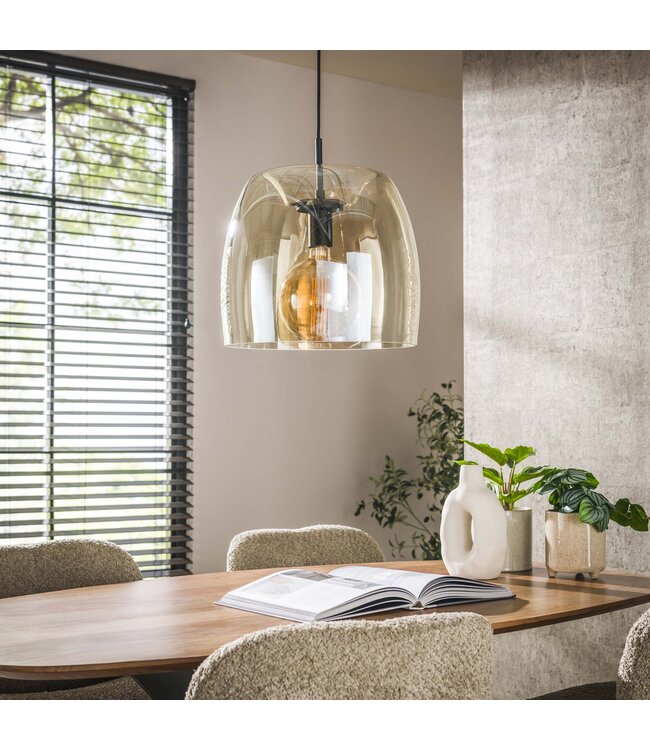 HELDR! Design-Pendelleuchte Gialli 1L - Bernstein