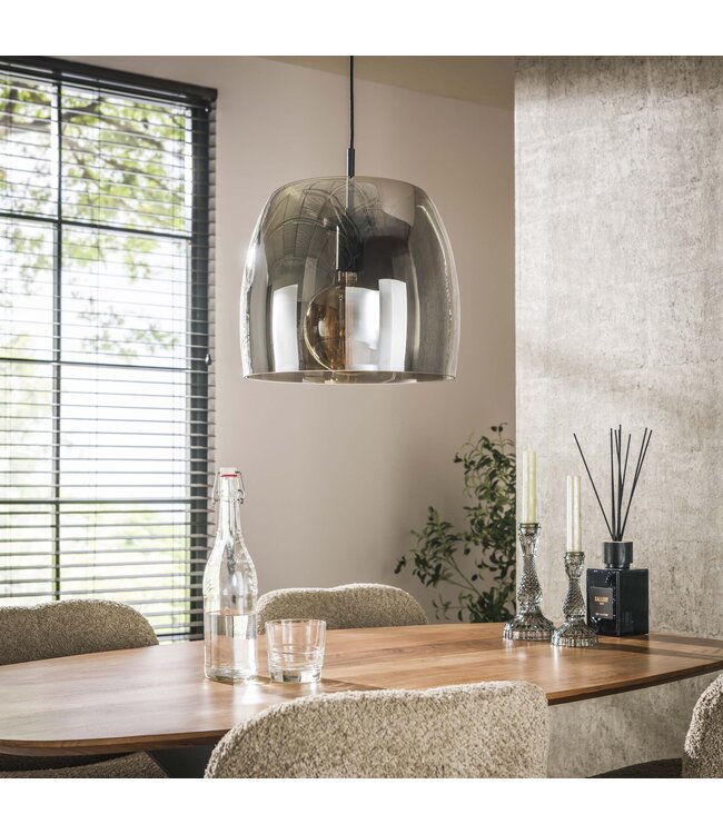 HELDR! Design-Pendelleuchte Gialli 1L - Rauchglas