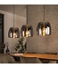 HELDR! Design-Pendelleuchte Gialli 3L - Rauchglas