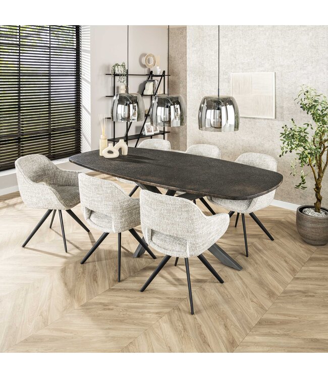 HELDR! Design-Pendelleuchte Gialli 3L - Rauchglas