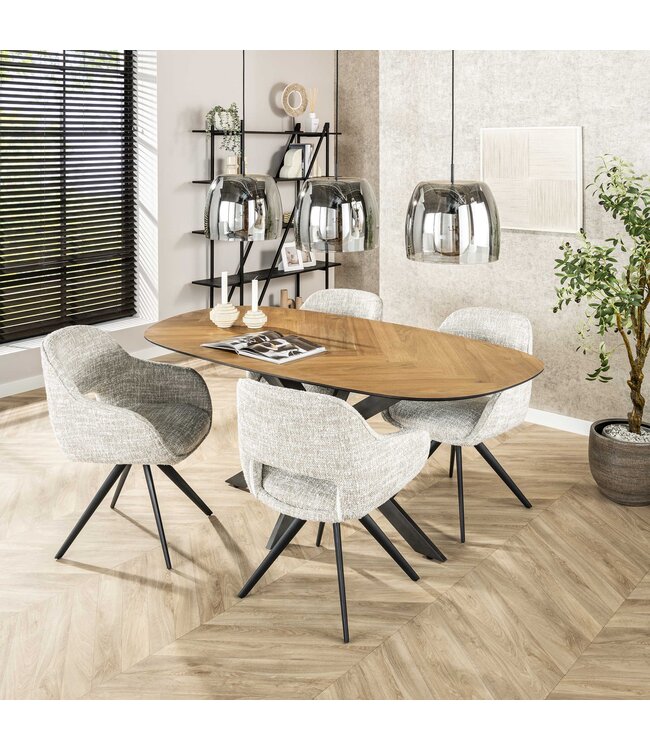 HELDR! Design-Pendelleuchte Gialli 3L - Rauchglas