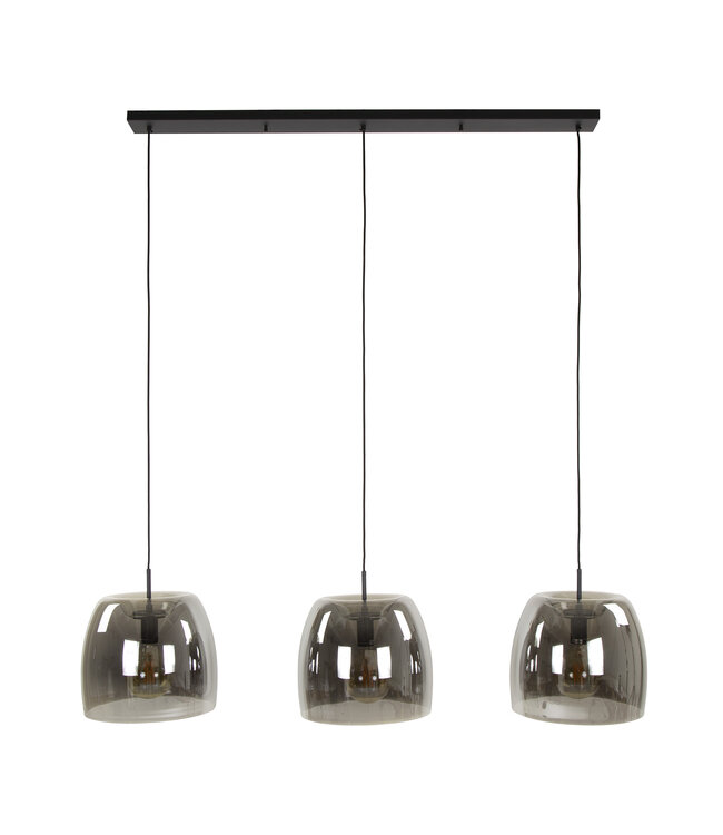 HELDR! Design-Pendelleuchte Gialli 3L - Rauchglas