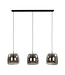 HELDR! Design-Pendelleuchte Gialli 3L - Rauchglas