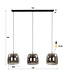 HELDR! Design-Pendelleuchte Gialli 3L - Rauchglas