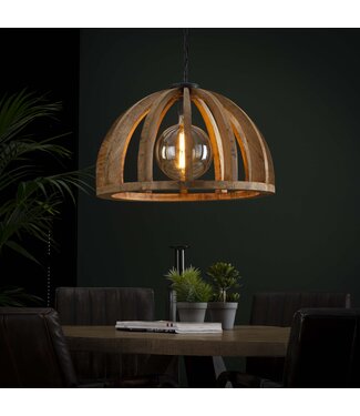 Heldr Pendelleuchte Icaro Ø60 cm - Mangoholz