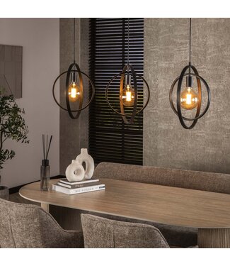 Heldr Pendelleuchte Riola II 3L - Charcoal