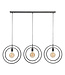 HELDR! Industrielle Pendelleuchte Riola II 3L - Charcoal