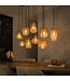 HELDR! Design-Pendelleuchte Tivola 9L - Bernstein/Transparent