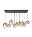 HELDR! Design-Pendelleuchte Tivola 9L - Bernstein/Transparent
