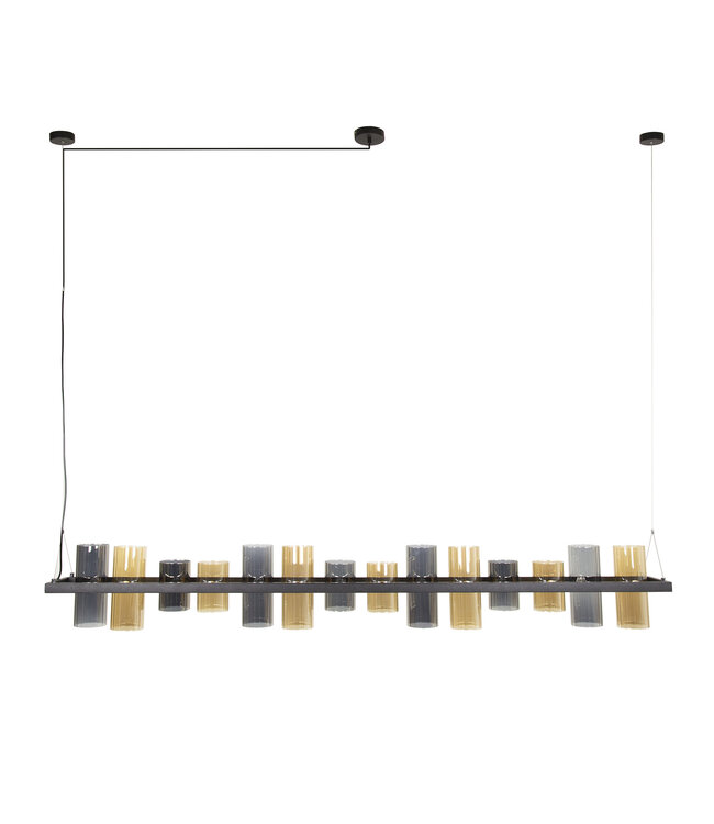 HELDR! Industrielle Pendelleuchte Zuro 14L - Multicolor