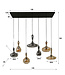 HELDR! Industrielle Pendelleuchte Amara 7L - Multicolor