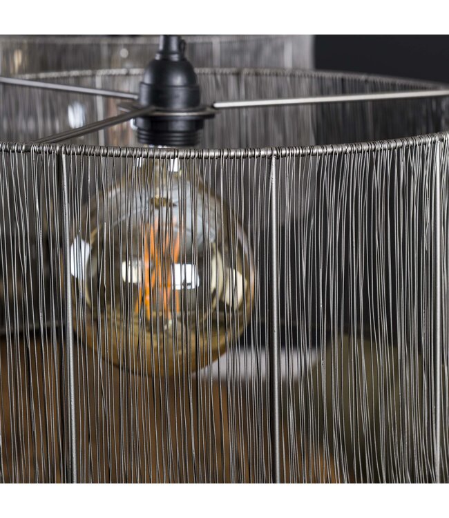 HELDR! Industrielle Pendelleuchte Andria 2L - Altsilber