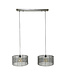 HELDR! Industrielle Pendelleuchte Andria 2L - Altsilber