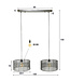 HELDR! Industrielle Pendelleuchte Andria 2L - Altsilber